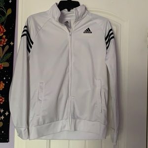 Boys White Adidas jacket. Size Large (14/16)